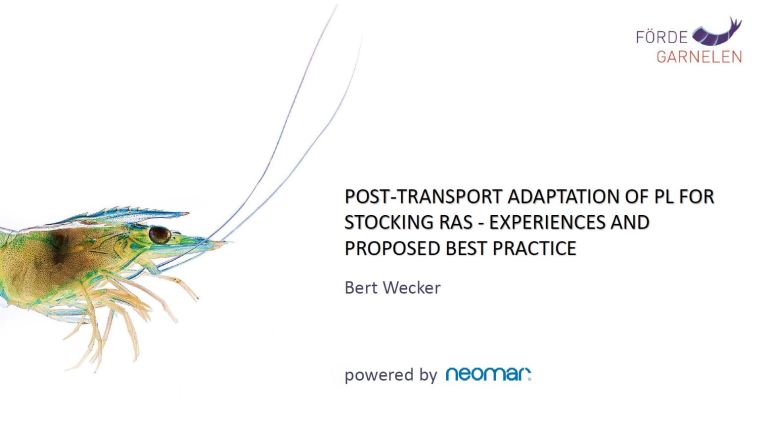 Bert Wecker presenting Post-Transport adaptation of PL for stocking RAS